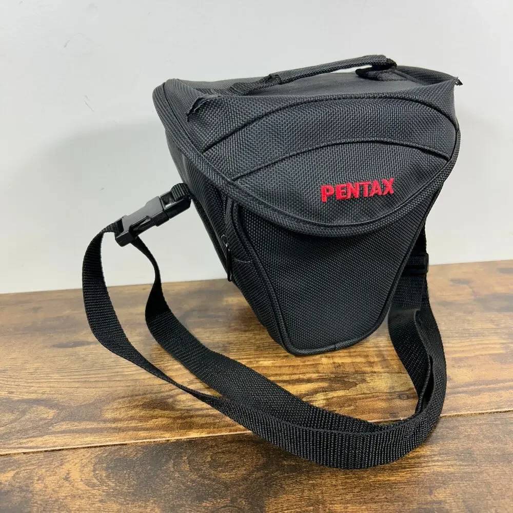 Pentax Camera Case Bag with two Zippered Compartments w/ Shoulder Strap